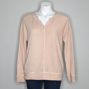 ✨3/$15 Susina light pink v neck sweater M